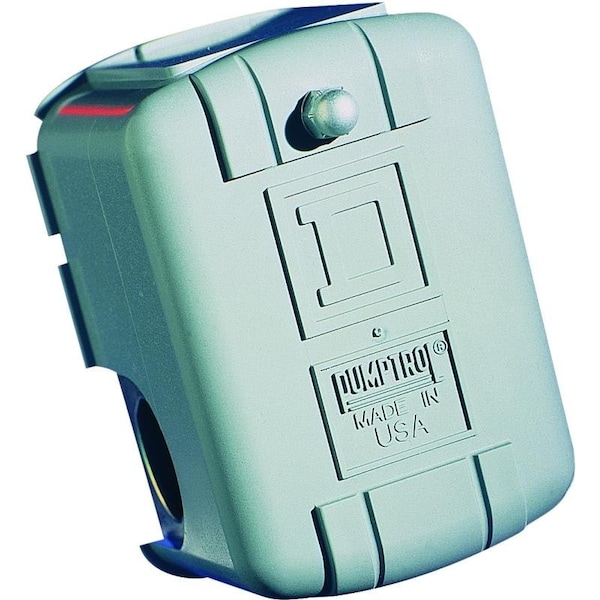 Interruptor de presión Square D Pumptrol, monofásico, 115/230 V, de 2 polos, 220 psi de trabajo, gabinete NEMA 1 - FSG2J21M4BP
