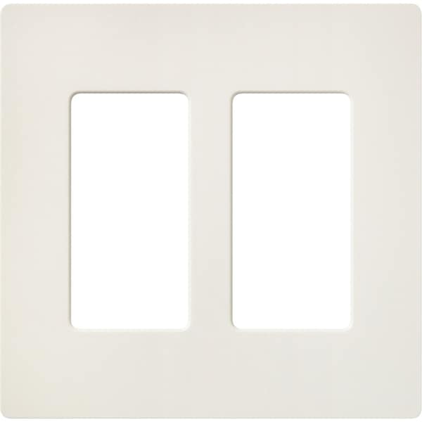 Lutron Designer Wall Plates, Number of Gangs: 2 Thermoset, Satin Finish, Biscuit - SC-2-BI