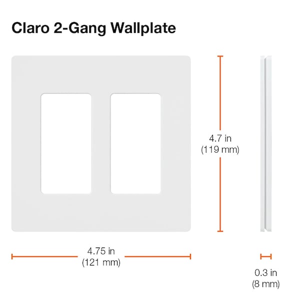 Lutron Designer Wall Plates, Number of Gangs: 2 Thermoset, Satin Finish, Biscuit - SC-2-BI