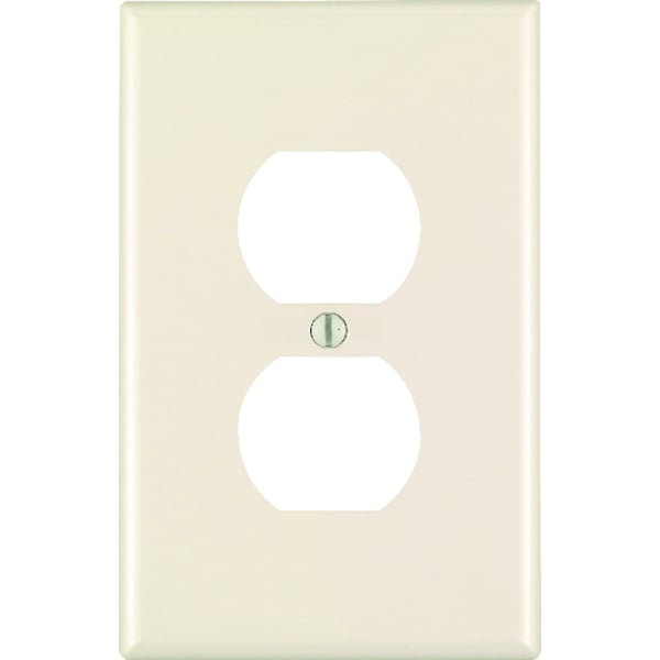 Leviton Almond 1 gang Nylon Duplex Outlet Wall Plate - 00PJ8-00T
