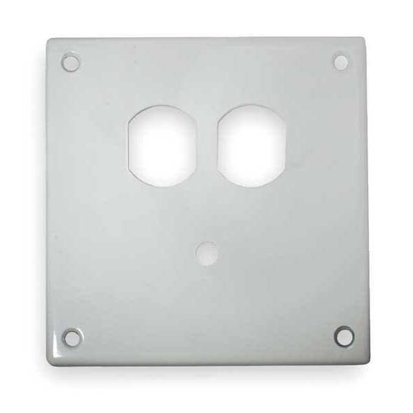 Hubbell Wiring Device-Kellems Security Series, Number of Gangs: 1-Gang Steel, Zinc Plated, Powder Finish, White - SWP812