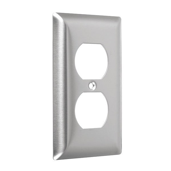 Taymac Duplex Standard Wall Plates, Number of Gangs: 1 Metal, Stainless Steel - WSS-D