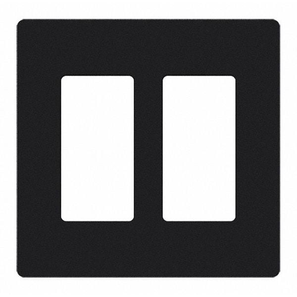 Lutron Designer Wall Plates, Number of Gangs: 2 Satin Finish, Midnight - SC-2-MN