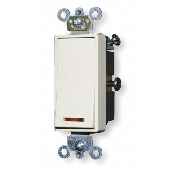 Leviton Illminatd Wall Swtch, 3-Way, 20A, Ivry, 120V - 5633-2I