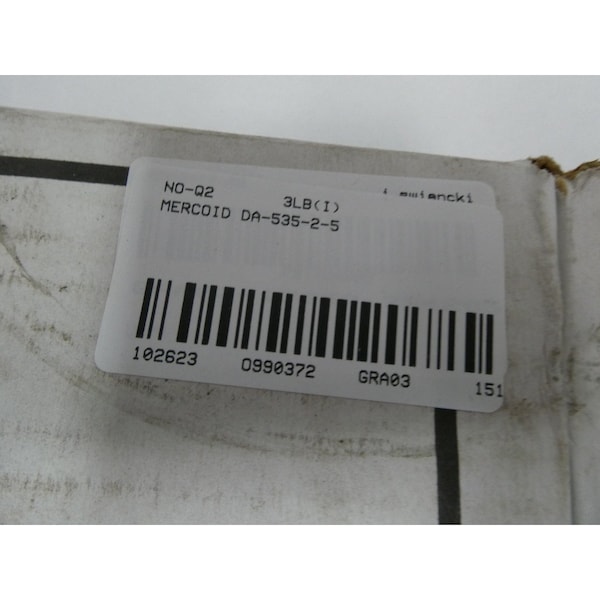 Interruptor de presión Mercoid de 1/4 de pulgada, 2-60 PSI, 120/240V-AC 120/240V-DC - DA-533-2-5