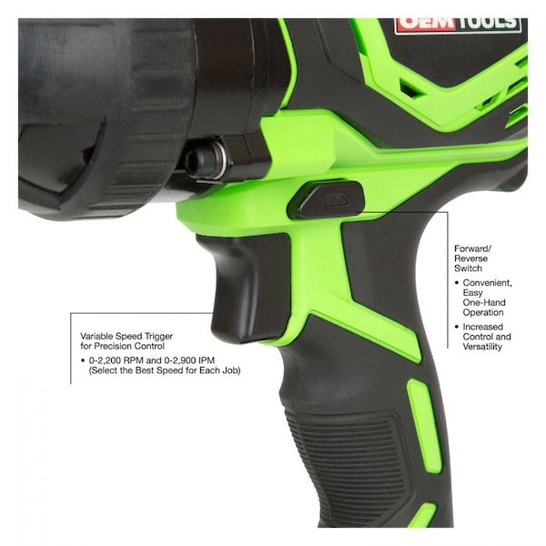 Oemtools 1/2" Drive Li-ion Impact Wrench, Heavy Duty - 24481