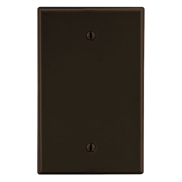 Hubbell Wiring Device-Kellems Wallplate, 1-Gang, Box Mount Blank, Brown - P13