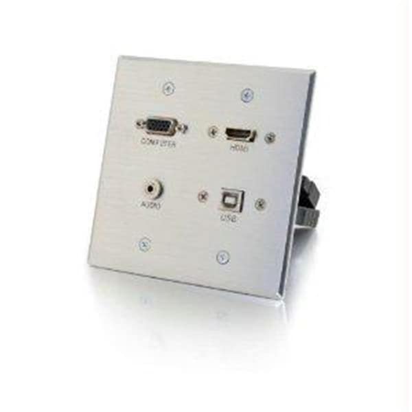 Cb Distributing Hdmi, Vga, 3.5mm And Usb Pass-through Wall Plate - Aluminum - - ST131824