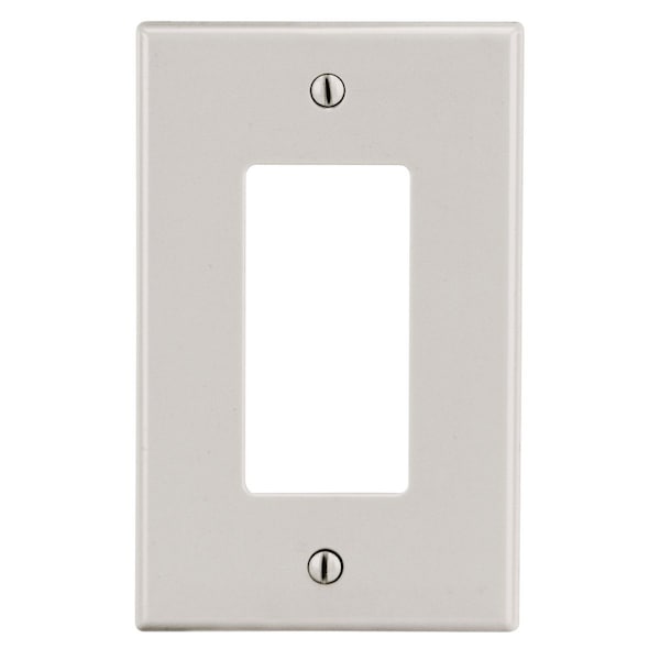 Hubbell Wiring Device-Kellems Wallplate, Mid-Size 1-Gang, 1) Decorator, Light Almond - PJ26LA