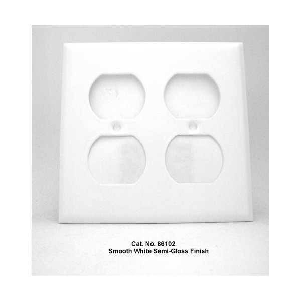 Mulberry Number of Gangs: 2 Steel, Semi-Gloss Finish, White - 86102