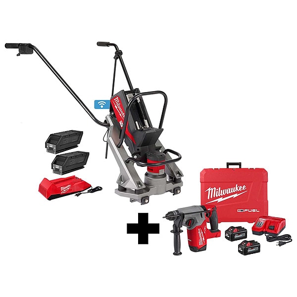 Milwaukee Tool MX Screed Kit w M18 Rotary Hammer Kit - MXF381-2CP, 2912-22