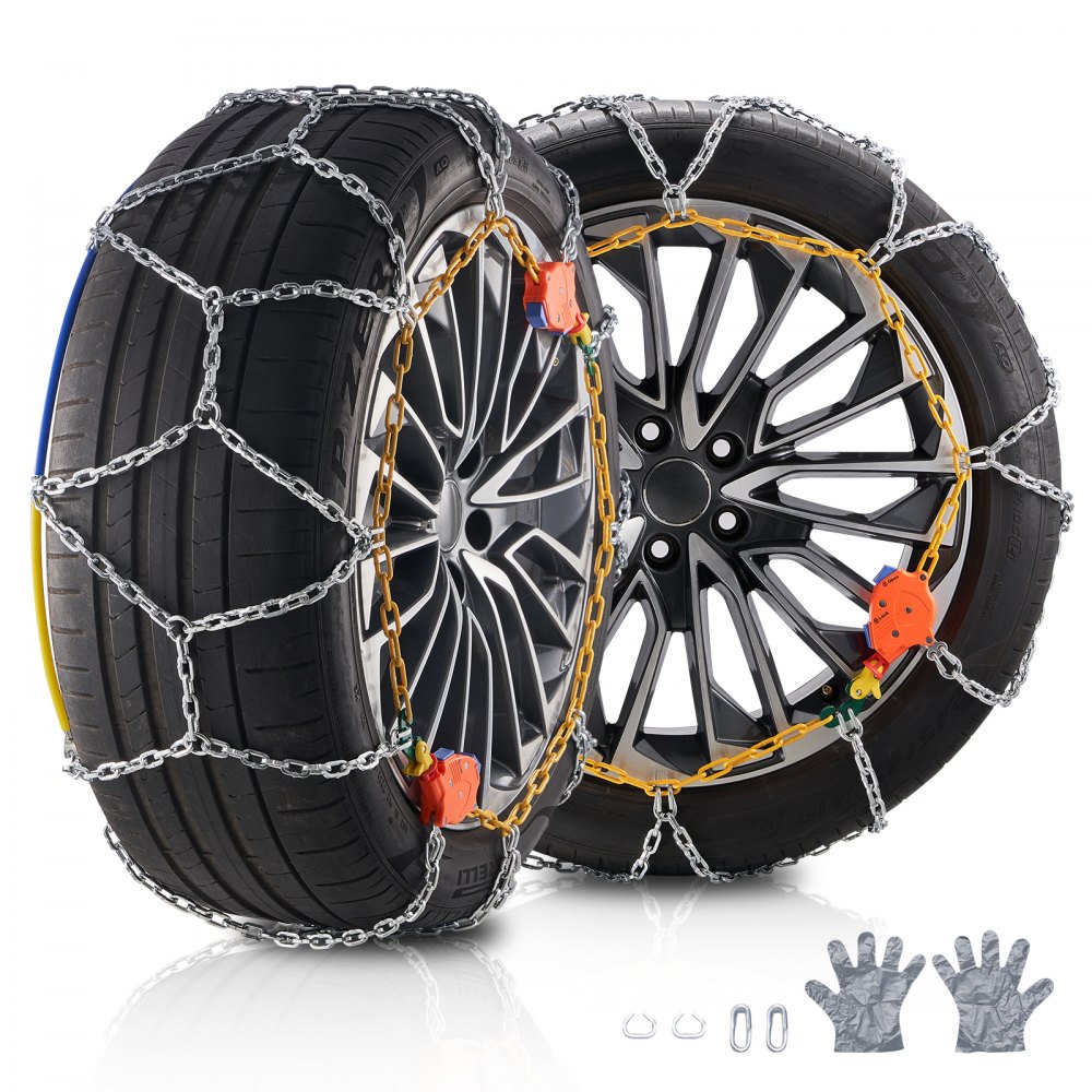 VEVOR Auto Tightening Snow Chains Diamond Mesh Anti-slip Traction Wheel Chains - XDLFHLLX2321A0WPSV0