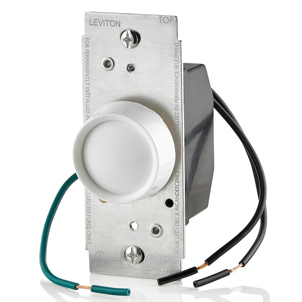 Leviton DIMMER SWITCH UNIV ROT DIM TURN SP/3W 600W INC - RNL06-10Z