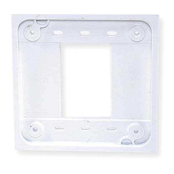 Hubbell Quad Receptacle Adapter Plates, Number of Gangs: 1 and 2 Polycarbonate, White - HBL4APW