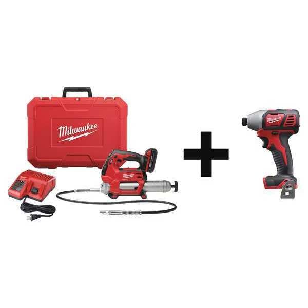 Milwaukee Tool Cordless Combo Kit, 18.0 V, 2 Tools, 1 Batt - 2646-21CT, 2657-20