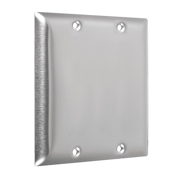 Taymac 2-Blank Standard Wall Plates, Number of Gangs: 2 Metal, Stainless Steel - WSS-BB