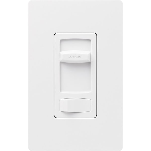Lutron Lighting Dimmer, Slide, 1000W, Decora, White - CT-103P-WH