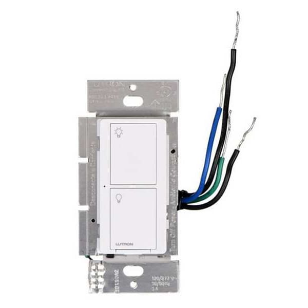Lutron Lght Dmr, Switch Only, 120/277V AC, Wht - PD-5WS-DV-WH