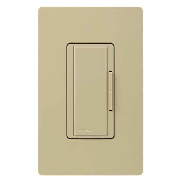 Lutron Lighting Dimmer, Ivory, 120V, Rocker, 600W - MA-R-IV