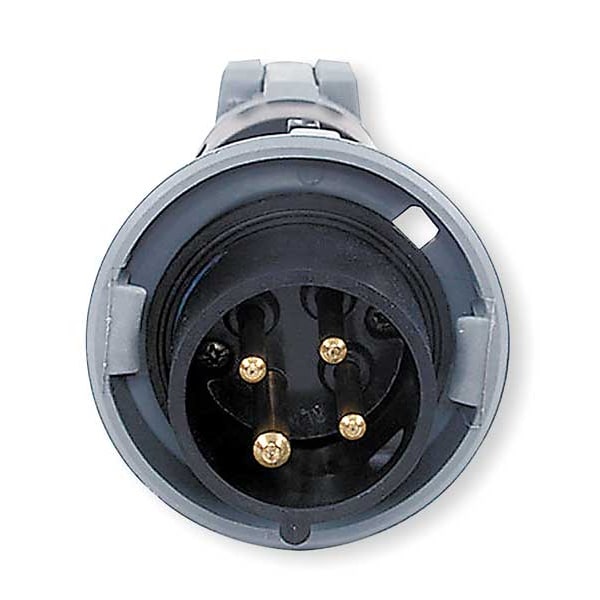 Hubbell IEC Pin and Sleeve Plug, 3P, 4W, 100A, 600V - HBL4100P5W