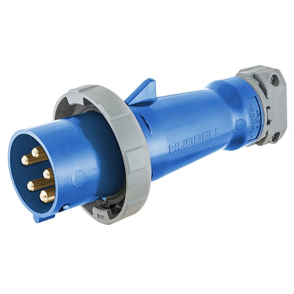 Hubbell IEC Pin and Sleeve Plug, 4P, 5W, 20A, 208V - HBL520P9W