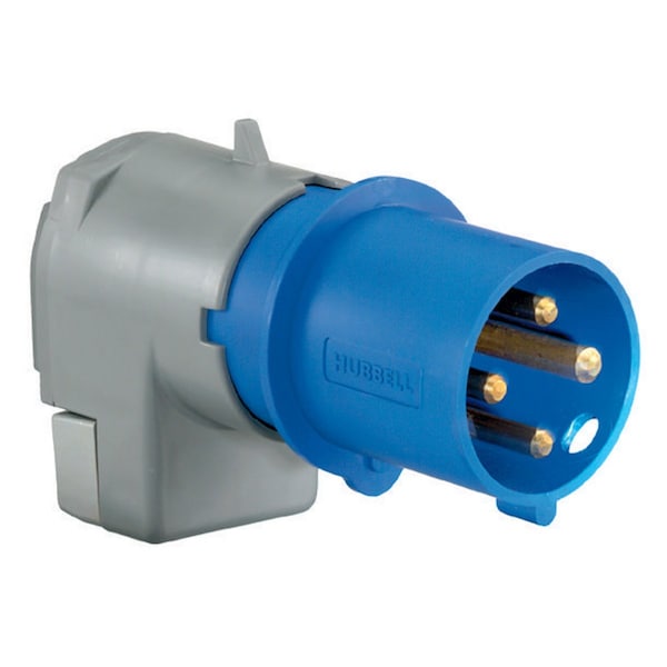 Hubbell Wiring Device-Kellems Pin & Sleeve Plug IEC, Angled 100A 120/208V, 4P 5W - A5100P9