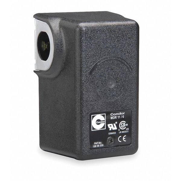 Interruptor de presión Condor Usa, (1) puerto, 1/4 pulgadas de HNP, DPST, de 20 a 105 psi, Acción estándar - 11SAXX