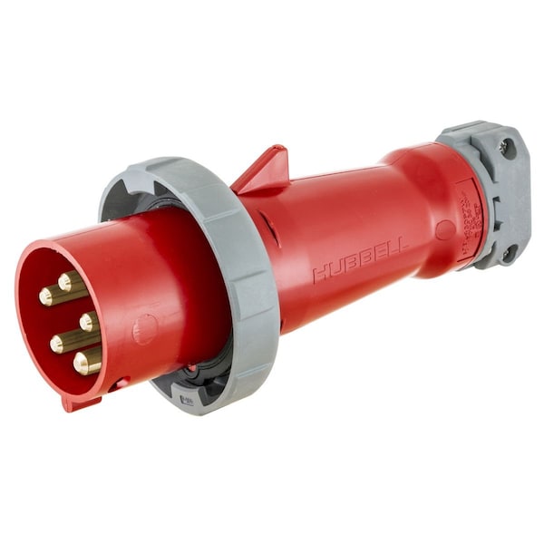 Hubbell Wiring Device-Kellems Heavy Duty Products, IEC Pin and Sleeve Devices, Industrial Grade, Male, Plugs, 16/20 A, 200/346-240/415 V;220/380-240/415 V - HBL520P6W