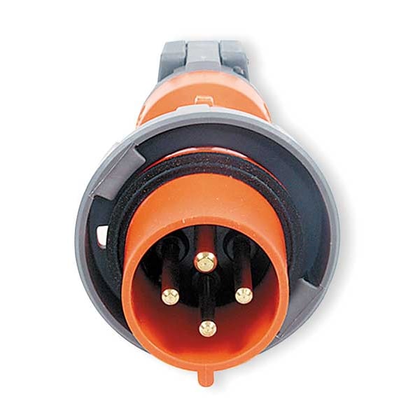 Hubbell IEC Pin and Sleeve Plug, 3P, 4W, 30A, 250V - HBL430P12W