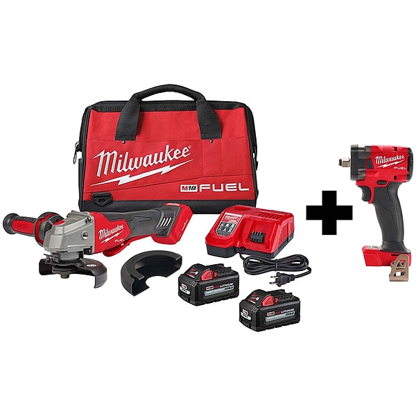 Milwaukee Tool M18 Braking Grinder, M18 FUEL 1/2 " CPIW - 2882-22, 2855-20