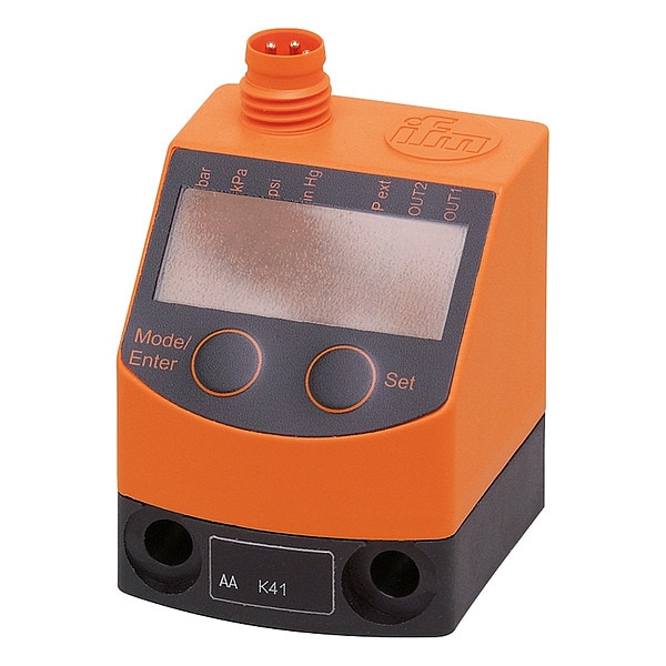 Interruptor de presión digital compuesto Ifm, (2) SPST, -14.5 psi Vac a 14.5 psi - PQ7809