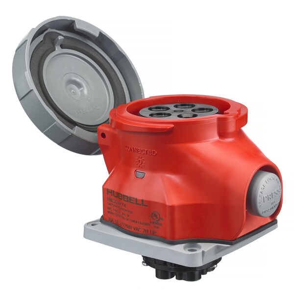 Hubbell Pin and Sleeve Receptacle, 30A, 20 HP, Red - HBLS530R7W