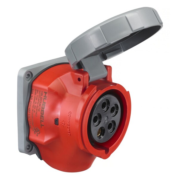 Hubbell Pin and Sleeve Receptacle, 30A, 20 HP, Red - HBLS530R7W