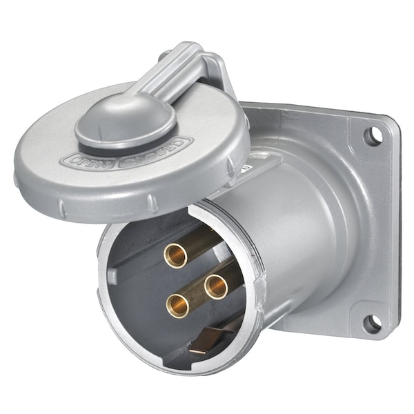 Hubbell Wiring Device-Kellems Heavy Duty Products, Insulgrip Pin and Sleeve Devices, Industrial Grade, Female, Receptacle, 100A 600V AC, 3- Pole 4-Wire Grounding and Black - HBL4100RS1WR