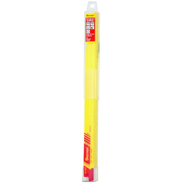 Starrett 3X Power - Multi-Purpose Bi-Metal, Reciprocating Blades, 12" X 3/4 X .050 X 6-10 Tpi, 5 Pack - BT12610-5