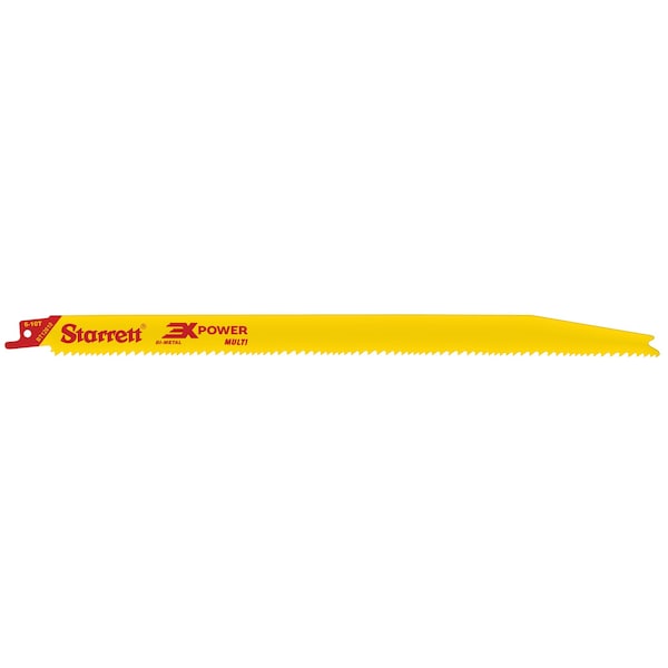 Starrett 3X Power - Multi-Purpose Bi-Metal, Reciprocating Blades, 12" X 3/4 X .050 X 6-10 Tpi, 5 Pack - BT12610-5