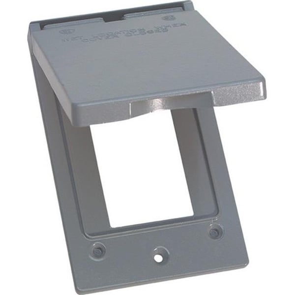 Sirius A 14248 1 Gang Gray Weatherproof Vertical GFCI Cover - SI157142