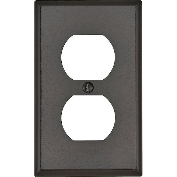 Leviton Brown 1 gang Thermoset Plastic Duplex Outlet Wall Plate - 85003-000
