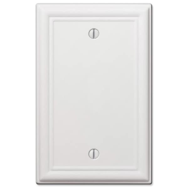 Amerelle Chelsea White 1 gang Stamped Steel Blank Wall Plate - 149BW