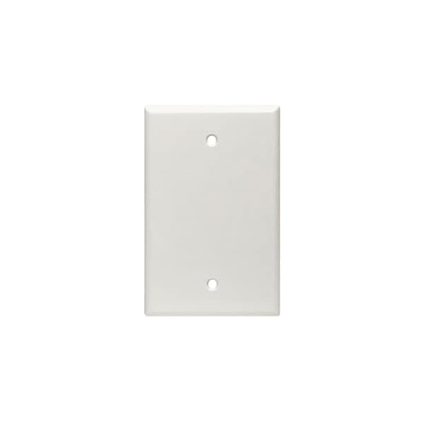 Leviton Blank Wall Plate, 1 Gang, White - 80514-W