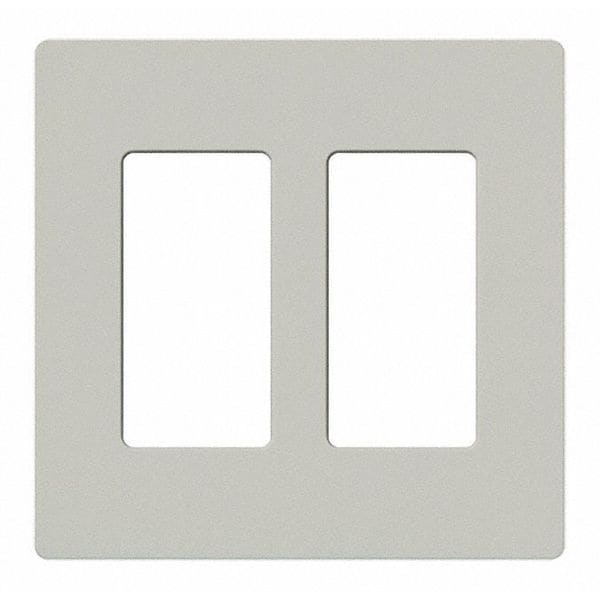 Lutron Designer Wall Plates, Number of Gangs: 2 Satin Finish, Palladium - SC-2-PD