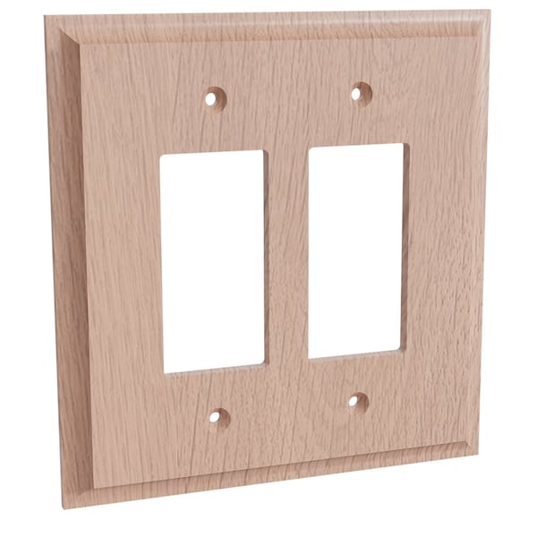 Designs Of Distinction Double Levington Switch Plate - Red Oak - 01451003AK1
