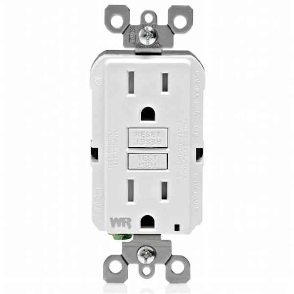 Leviton Leviton Mfg R02-GFWT1-0KW 15 Amp Self-Test GFCI Weather & Tamper Outlet; White - 1985878