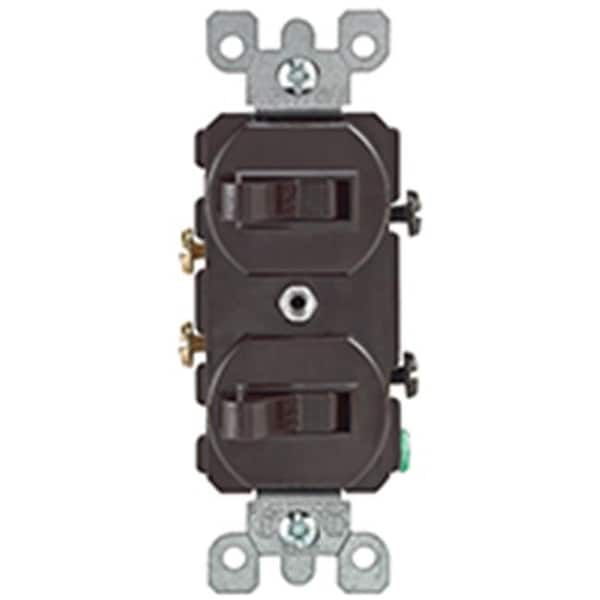 Leviton Leviton Mfg Switch Double 1P Brown S00-05224-02S - 7017825