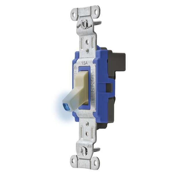 Hubbell Illminatd Wall Swtch, 1-Pole, 15A, 120/277V - SNAP1201ILINA