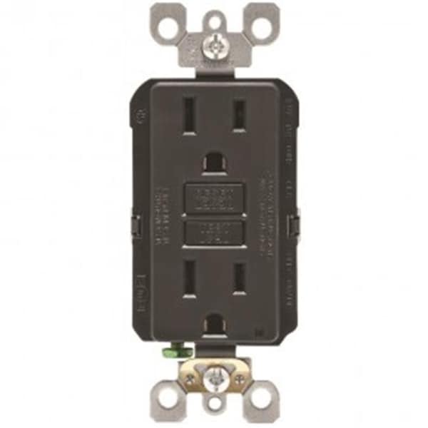 Leviton Leviton Mfg R04-GFNT1-0KE Outlet Gfci St 15A & 125V Black - 9565367