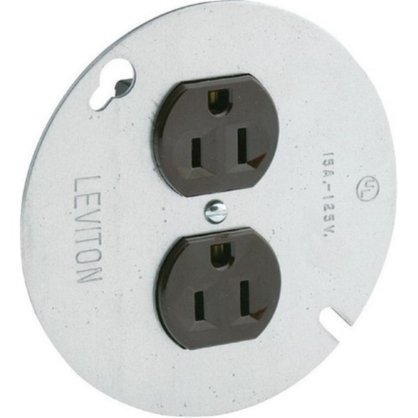Gorgeousglow 05042-000 15 amp Duplex Receptacle On Cover - Brown - GO3308105