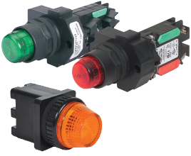 C3Controls Multi-Voltage Pilot Light, 20-277V AC/DC, LED White, Aluminum Clamp Ring, White Lens - 30MV20-277DLW-APLLWE