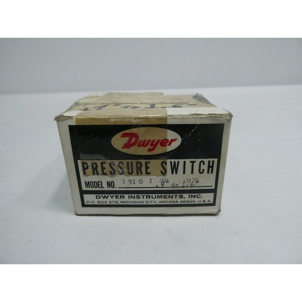 Dwyer 1910-1 45IN-H2O Interruptor de Presión 125/250/480V-CA - 3654