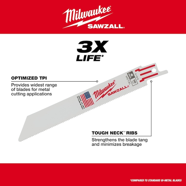 Milwaukee Tool SAWZALL Standard Metal and Wood Blade Set (10-Piece) - 49-22-1110